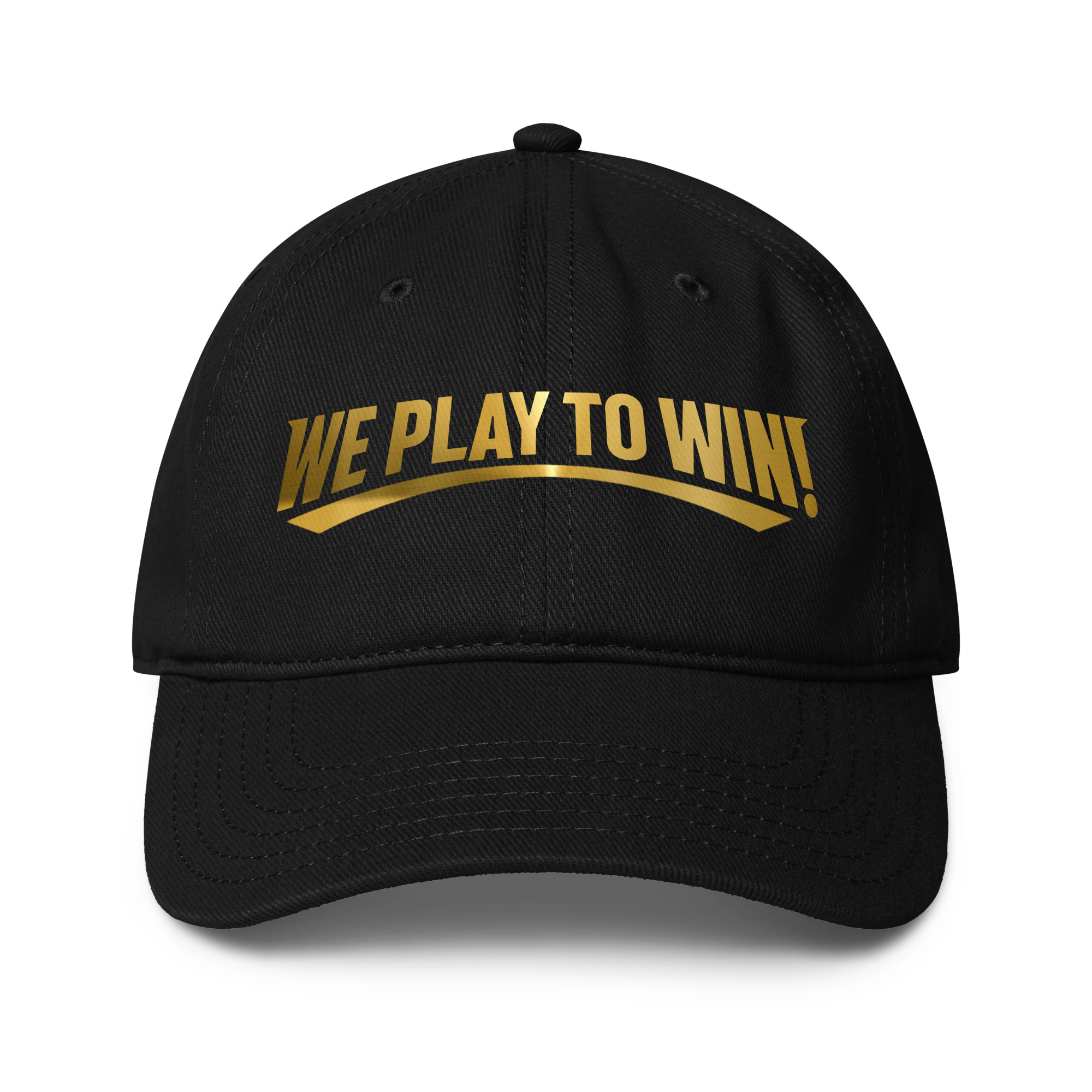 "We PLAY To WIN" Cap - Black